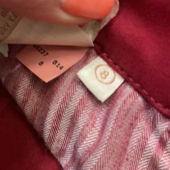 JEN 7 by FOR ALL MANKIND women’s ANKLE SKINNY JEAN in MERLOT color, SIZE 8 - Picture 6 of 11